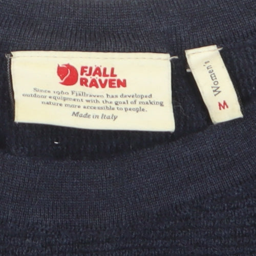 Fjällräven Women's Navy Wool Jumper Medium Crew Neck Long Sleeve