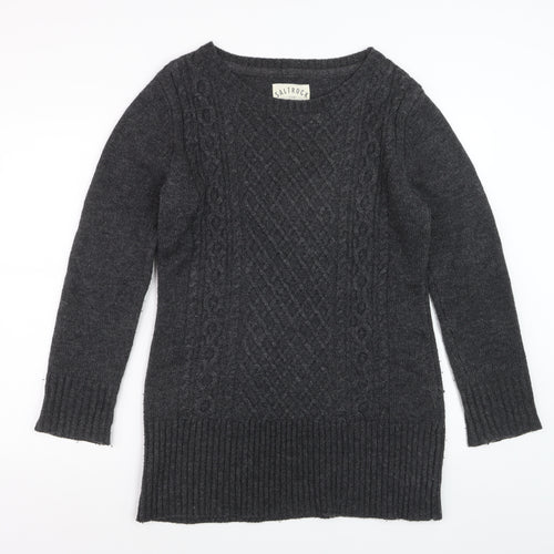 Saltrock Women's Grey Wool Blend Long Sleeve Jumper Dress Size 12