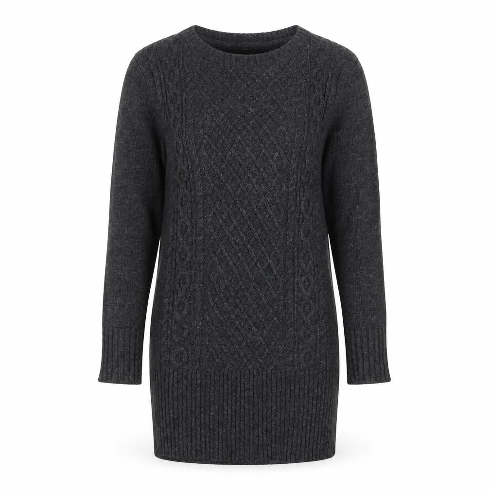 Saltrock Women's Grey Wool Blend Long Sleeve Jumper Dress Size 12