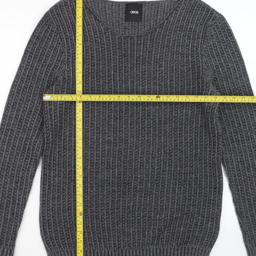 ASOS Women’s Grey Chunky Knit Pullover Jumper Size L