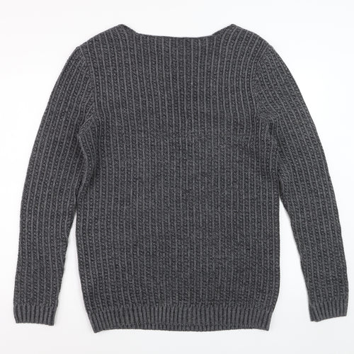 ASOS Women’s Grey Chunky Knit Pullover Jumper Size L