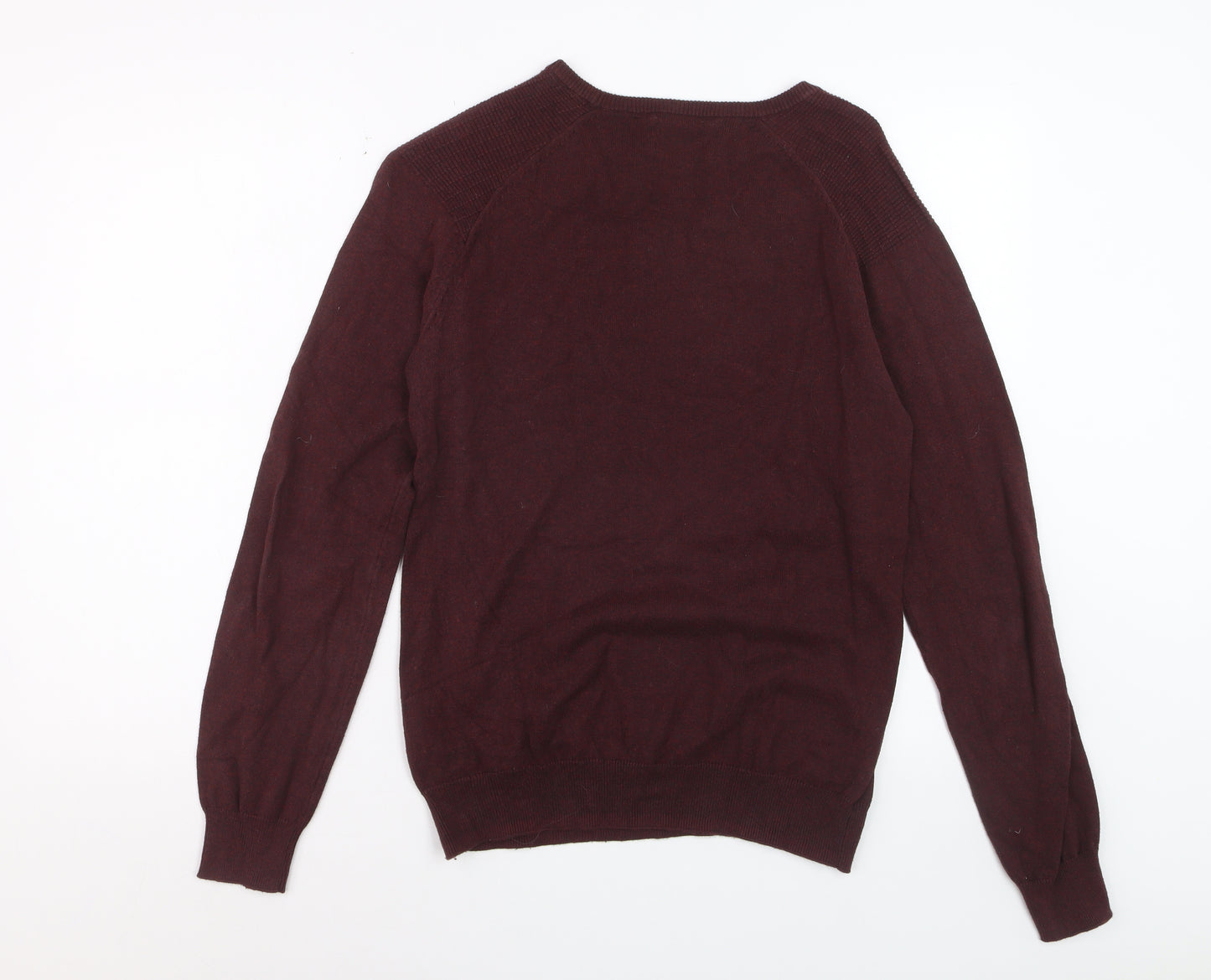 Cedar Wood State Men's Red Cotton Crew Neck Jumper Size S