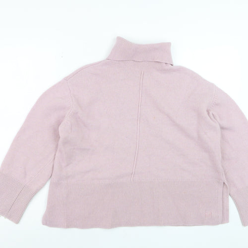 Crew Clothing Company Women Pink Roll Neck Wool Jumper Size 12
