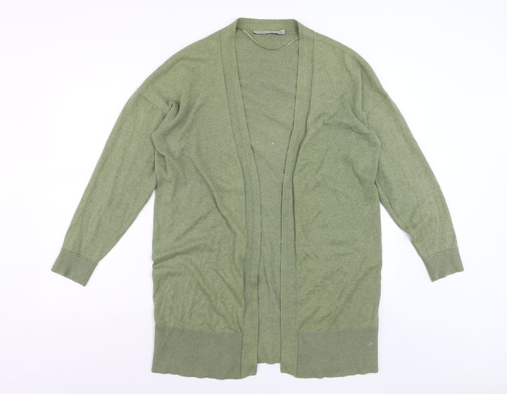 Oasis Women’s Green Long Cotton Cardigan Size S