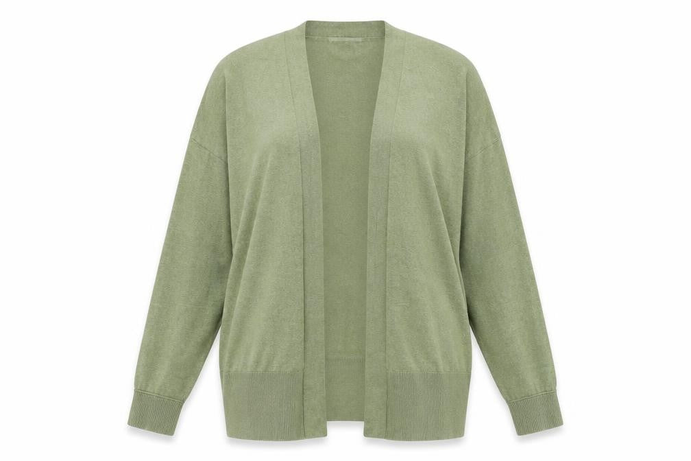 Oasis Women’s Green Long Cotton Cardigan Size S