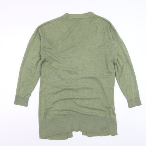 Oasis Women’s Green Long Cotton Cardigan Size S