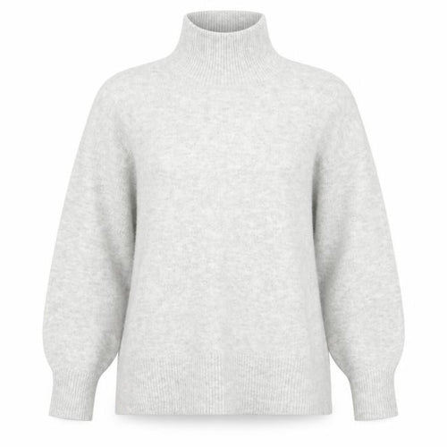 H&M Women Grey Mock Neck Long Sleeve Knit Jumper Size 14