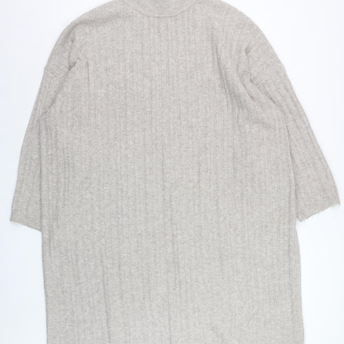 George Women Beige Plus 2XL Knit High Neck Sweater Dress