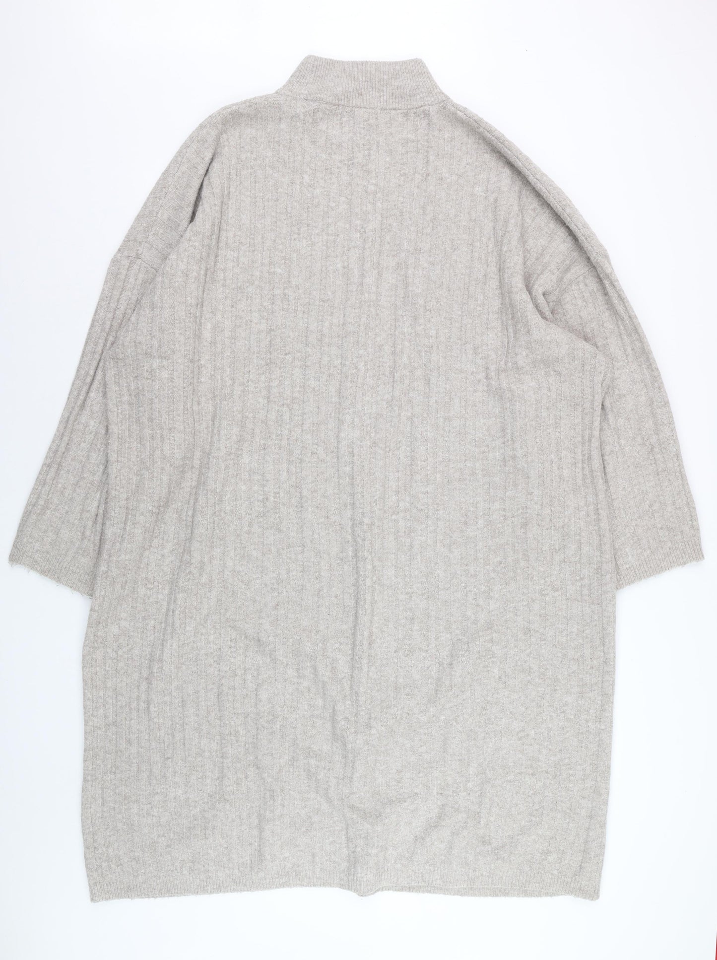 George Women Beige Plus 2XL Knit High Neck Sweater Dress