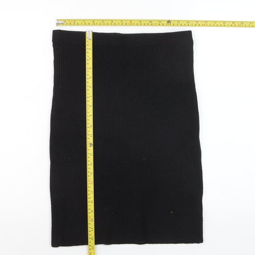 Next Petite Women's Black Knit Pencil Skirt Size 14