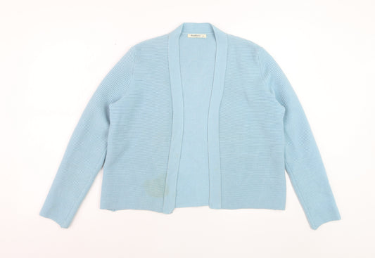 WoolOvers Women Blue Merino Cashmere Cardigan Medium