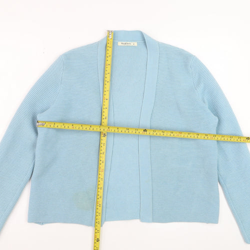 WoolOvers Women Blue Merino Cashmere Cardigan Medium