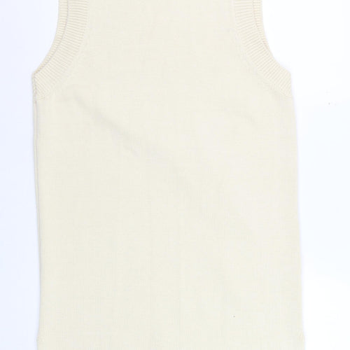 H&M Women Beige Sleeveless Knit Tank Dress Size 12