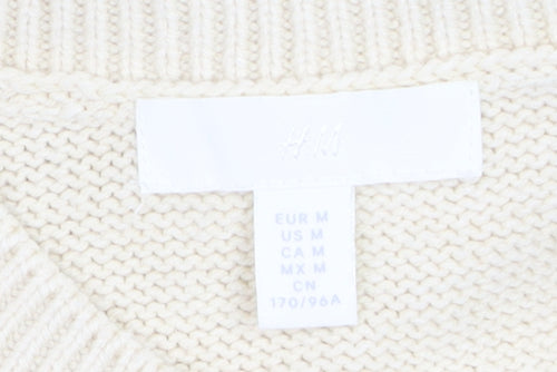 H&M Women Beige Sleeveless Knit Tank Dress Size 12