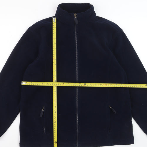 Marks and Spencer Men's Blue Fleece Full Zip Jacket Size M