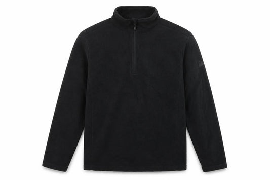TOG24 Men's Black XL Fleece 1/4 Zip Pullover Sweatshirt