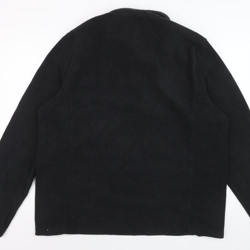 TOG24 Men's Black XL Fleece 1/4 Zip Pullover Sweatshirt
