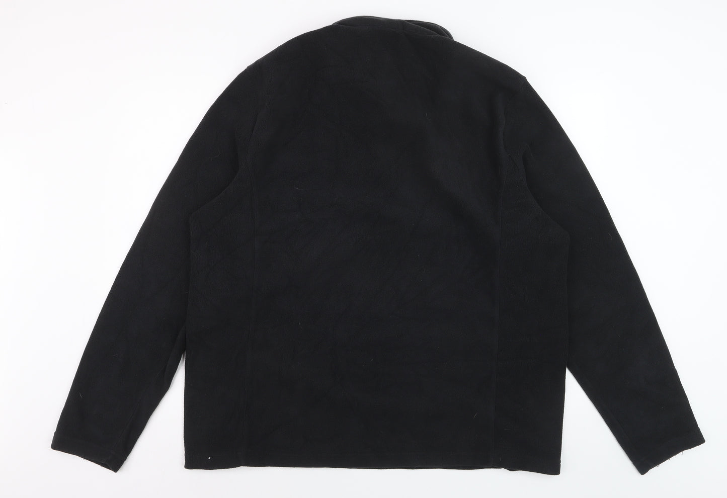 TOG24 Men's Black XL Fleece 1/4 Zip Pullover Sweatshirt