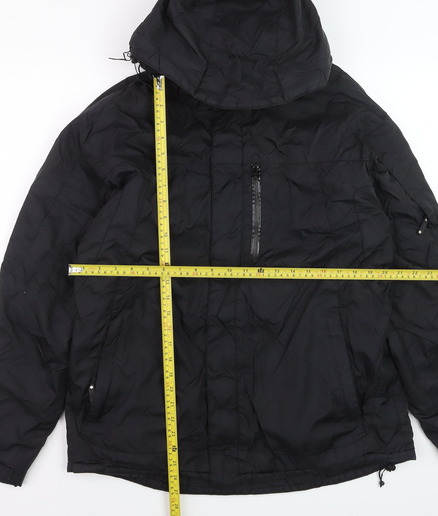 Ripley Men's Black Hooded Puffer Jacket L Waterproof Winter Coat