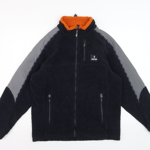 Jean Paul Men's Black Fleece Full Zip Jacket Size L Outdoor Casual
