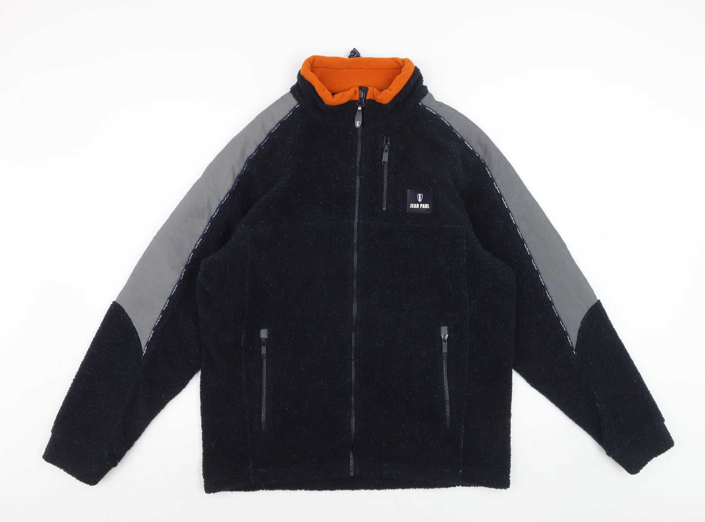 Jean Paul Men's Black Fleece Full Zip Jacket Size L Outdoor Casual