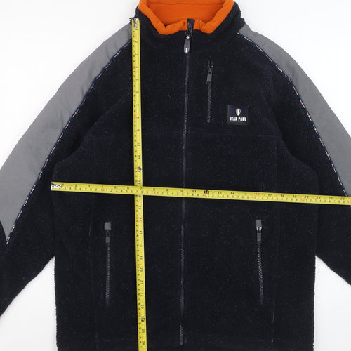 Jean Paul Men's Black Fleece Full Zip Jacket Size L Outdoor Casual
