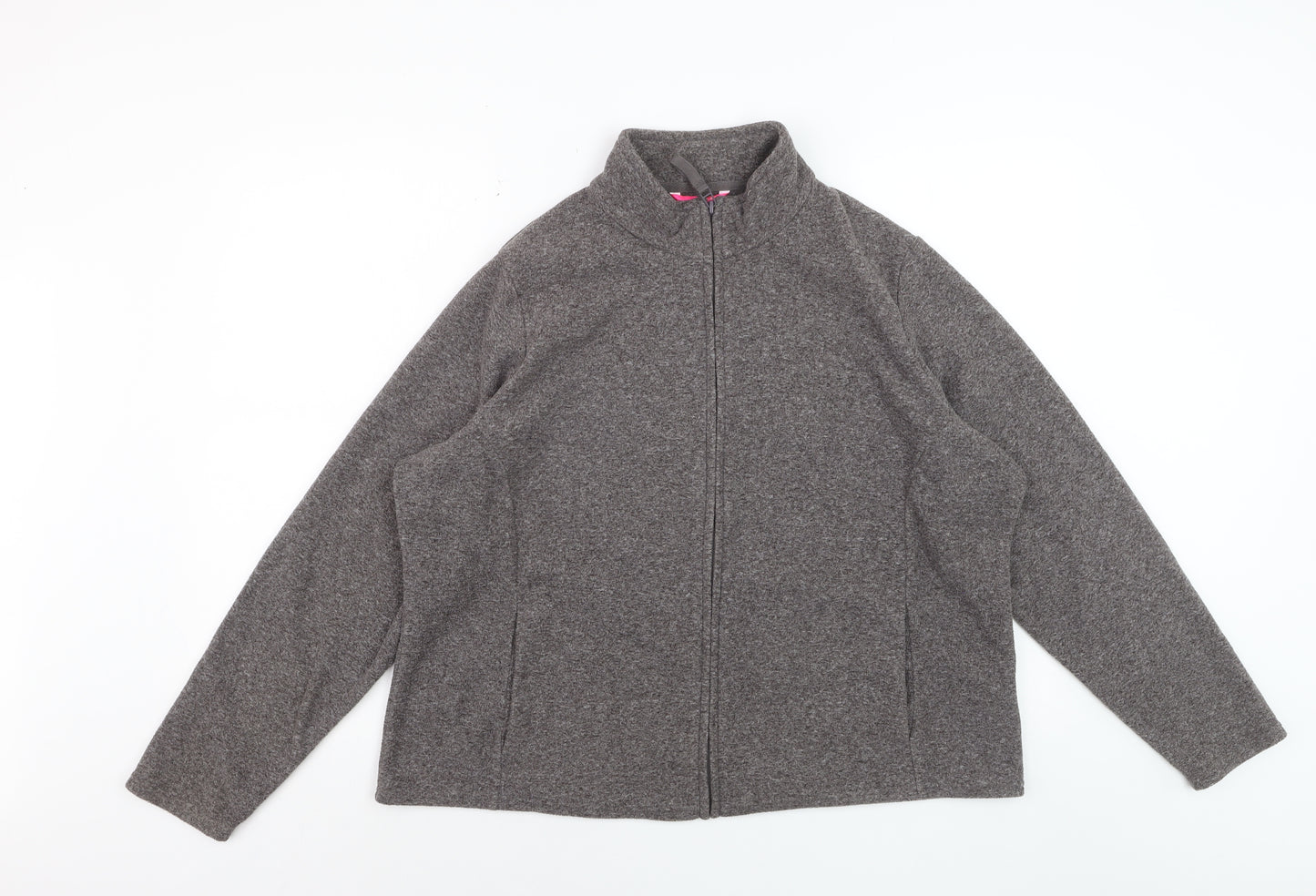 Marks and Spencer Women's Grey Fleece Full Zip Jacket Size 22