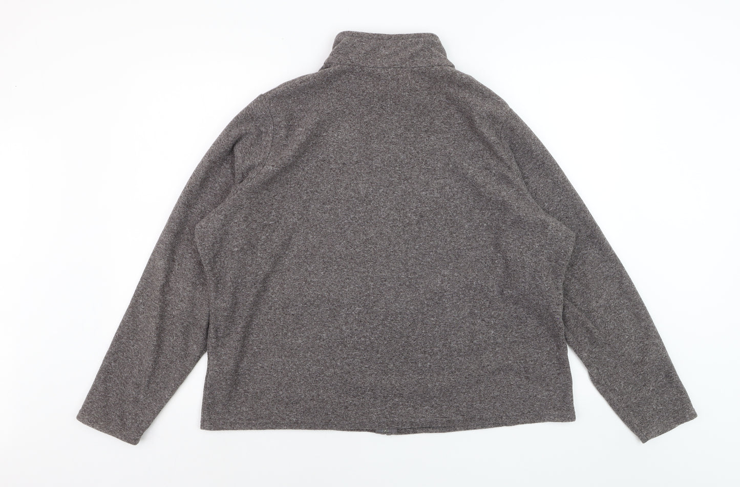 Marks and Spencer Women's Grey Fleece Full Zip Jacket Size 22