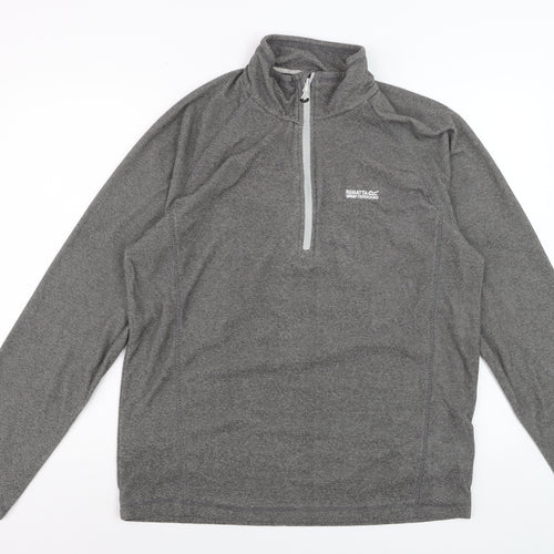 Regatta Men's Grey 1/4 Zip Pullover Sweatshirt Size L Outdoor Fleece