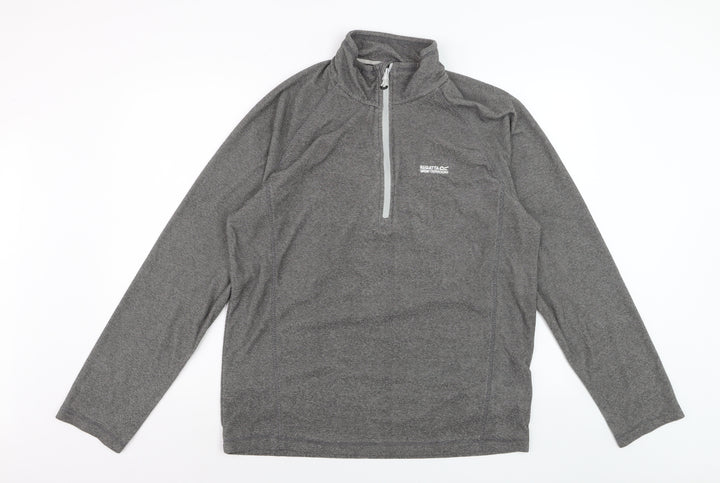 Regatta Men's Grey 1/4 Zip Pullover Sweatshirt Size L Outdoor Fleece