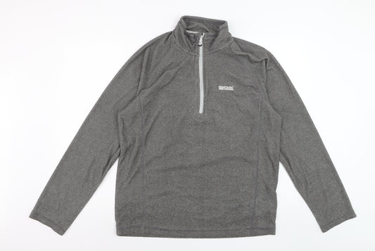 Regatta Men's Grey 1/4 Zip Pullover Sweatshirt Size L Outdoor Fleece
