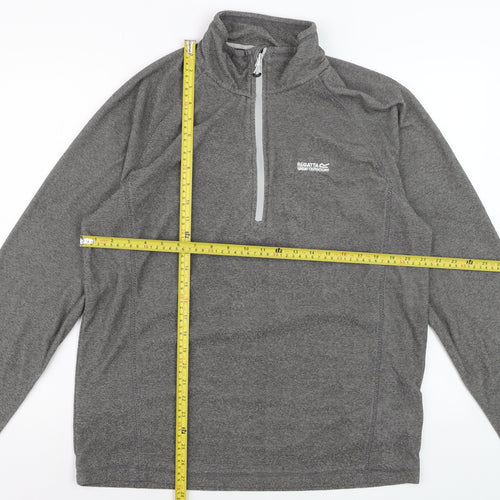 Regatta Men's Grey 1/4 Zip Pullover Sweatshirt Size L Outdoor Fleece