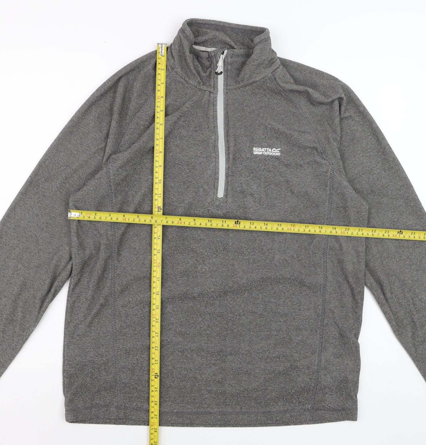 Regatta Men's Grey 1/4 Zip Pullover Sweatshirt Size L Outdoor Fleece
