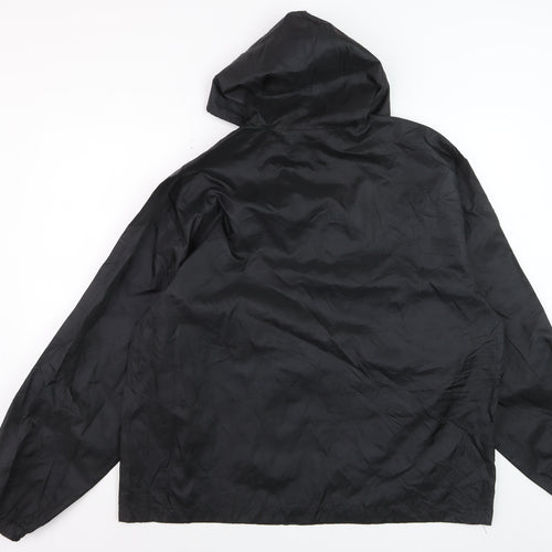 Augusta Sportswear Men's Black L Hooded 1/4 Zip Windbreaker Jacket