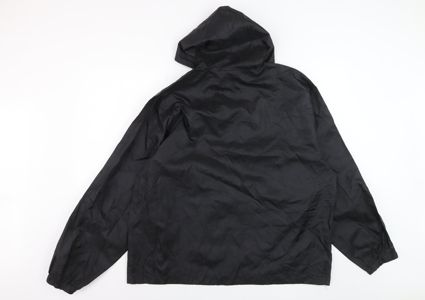 Augusta Sportswear Men's Black L Hooded 1/4 Zip Windbreaker Jacket