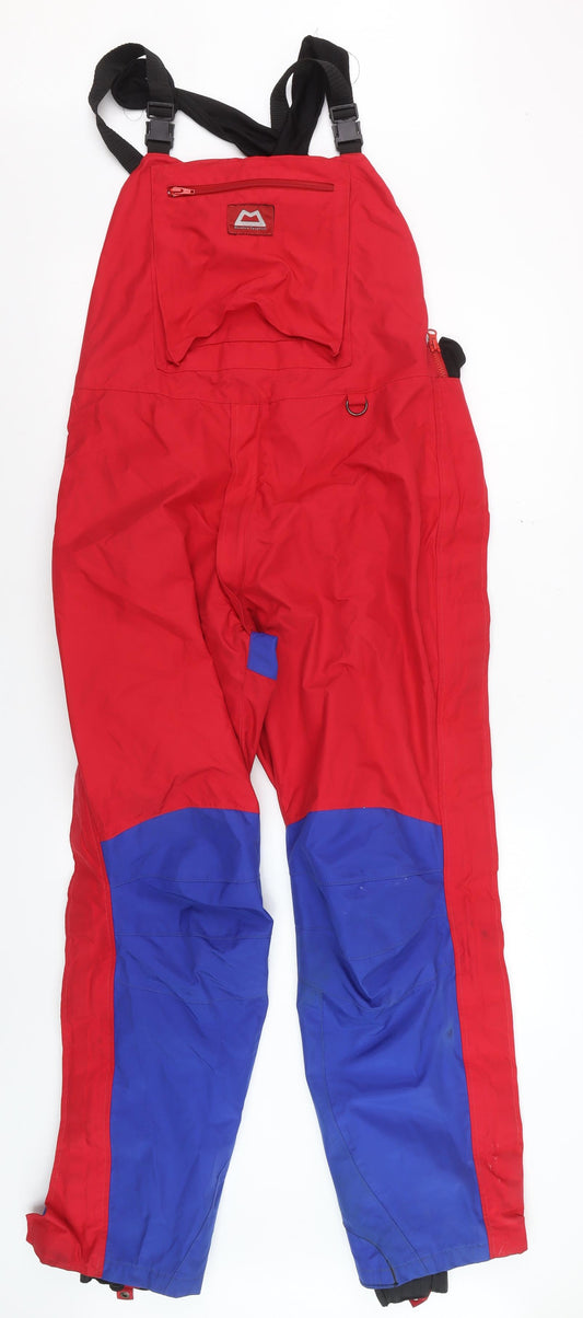 Mountain Equipment Men's Red Blue L Snow Pants Waterproof Nylon