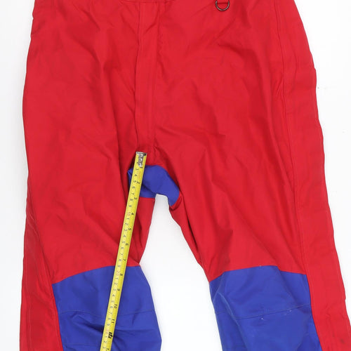 Mountain Equipment Men's Red Blue L Snow Pants Waterproof Nylon