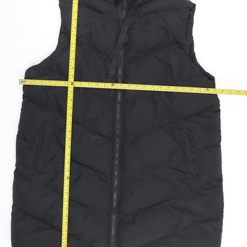 Fluid Women's Black Puffer Hooded Waistcoat Size 20