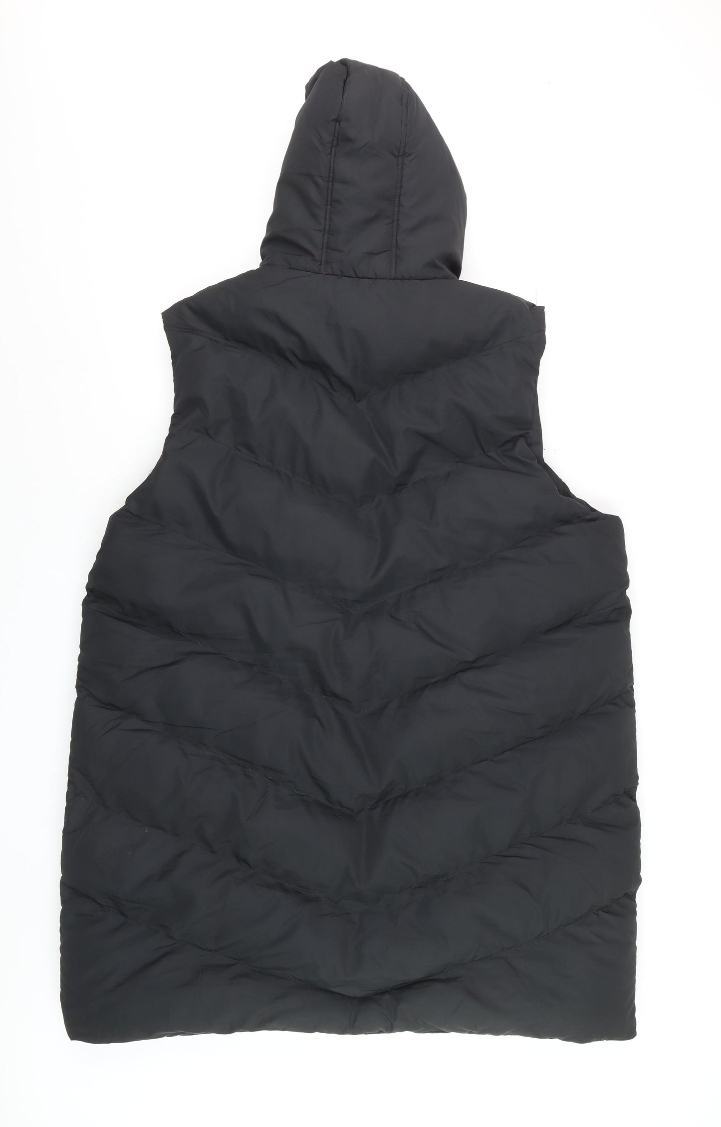 Fluid Women's Black Puffer Hooded Waistcoat Size 20