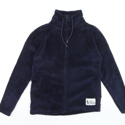 Esmara Women’s Blue Fleece Full Zip Jacket Size S Soft Mid-Length Outdoor