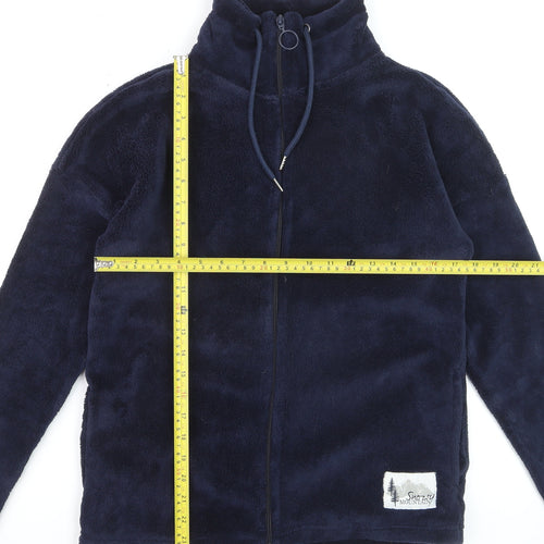 Esmara Women’s Blue Fleece Full Zip Jacket Size S Soft Mid-Length Outdoor