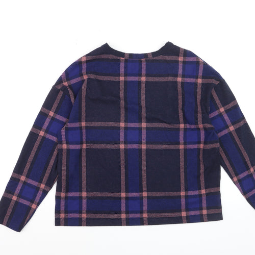 Marks and Spencer Women’s Multicoloured Check Long Sleeve T-Shirt Size 12
