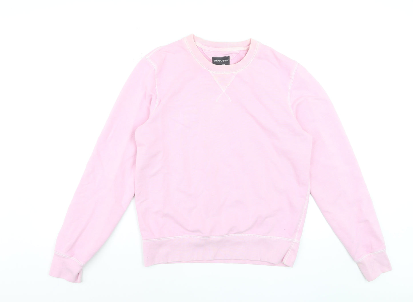 Marc O'Polo Men's Pink Crew Neck Regular Fit Sweatshirt M