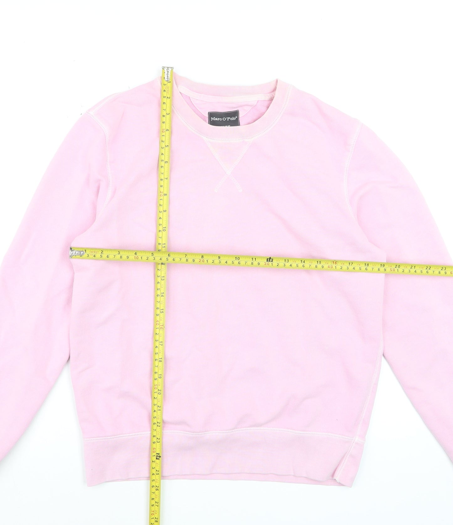 Marc O'Polo Men's Pink Crew Neck Regular Fit Sweatshirt M
