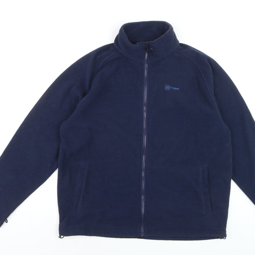 Hi Gear Men's Blue Fleece Full Zip Jacket L Outdoor Hiking