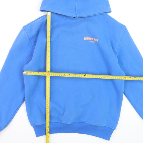 White Fox Women's Blue XS/S Pullover Hoodie with Logo Print