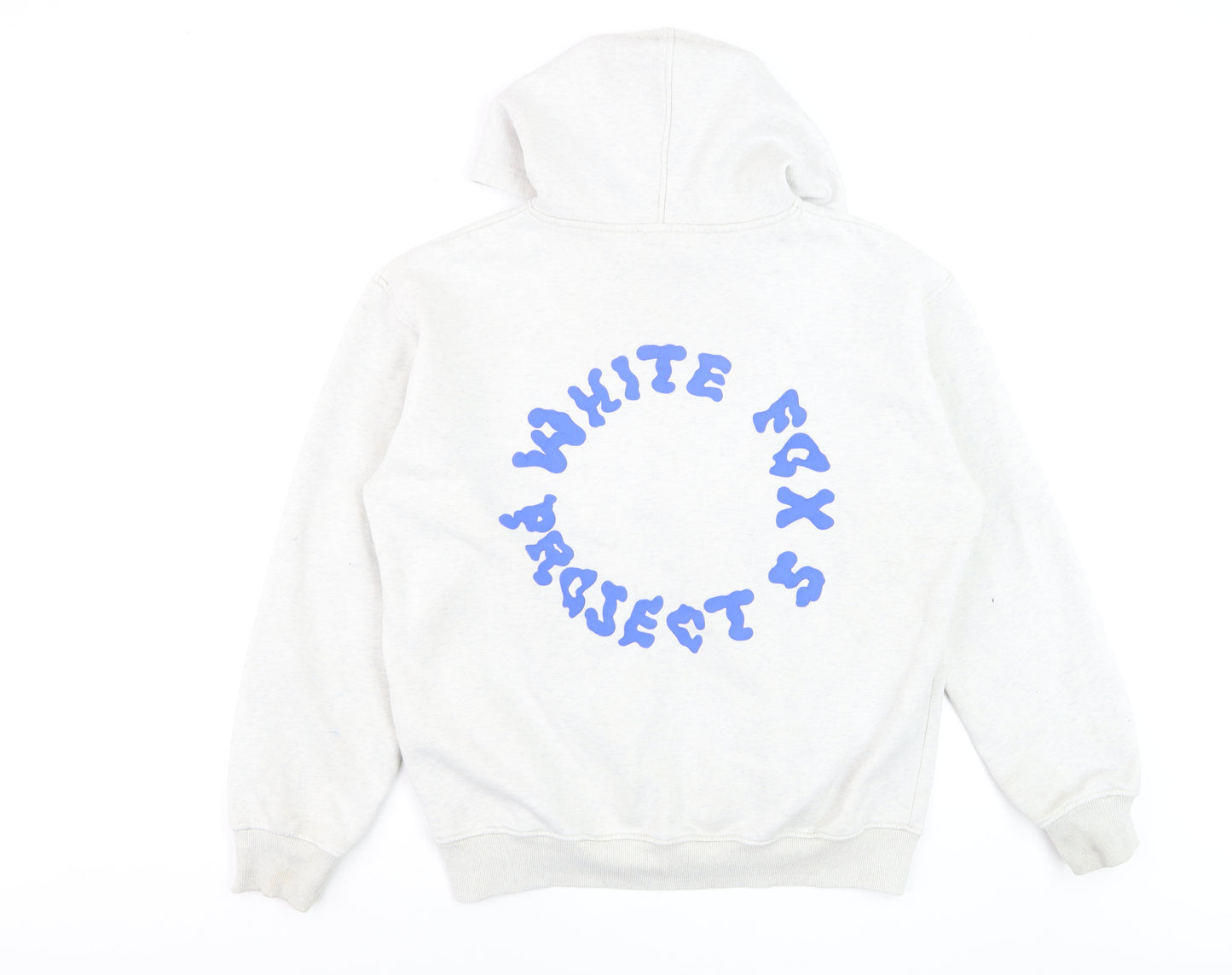 White Fox Women’s Grey Hoodie Small Pullover Graphic Logo Sweatshirt