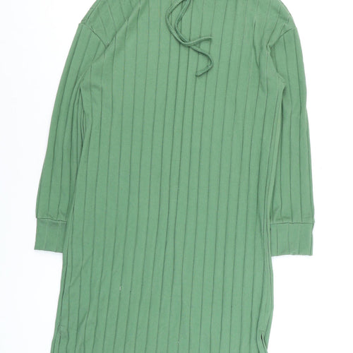 John Lewis Women’s Green Small Hooded Long Sleeve T-Shirt Dress