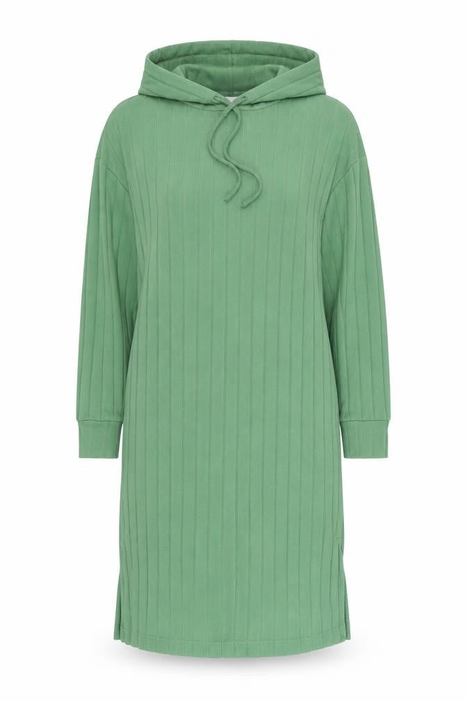 John Lewis Women’s Green Small Hooded Long Sleeve T-Shirt Dress