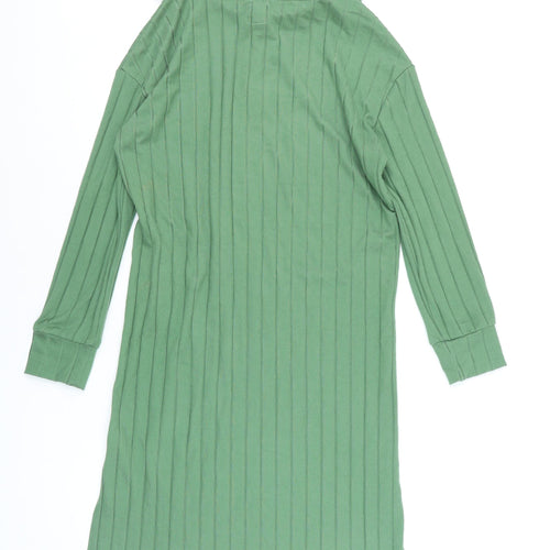 John Lewis Women’s Green Small Hooded Long Sleeve T-Shirt Dress